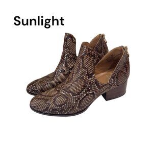 New Directions Fredricka Women’s 8.5M Brown textured Faux Leather Ankle Booties